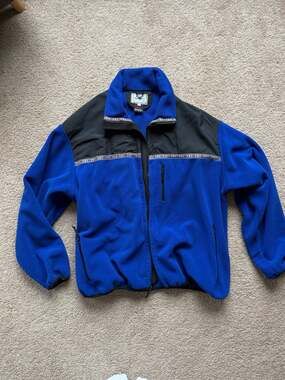 Vintage Wintergreen Northern Wear Polartec Fleece Jacket Blue Black XXL